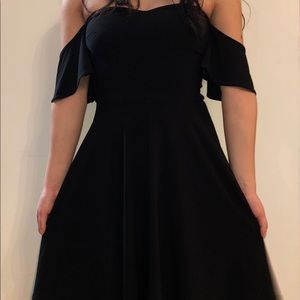 black strapless dress